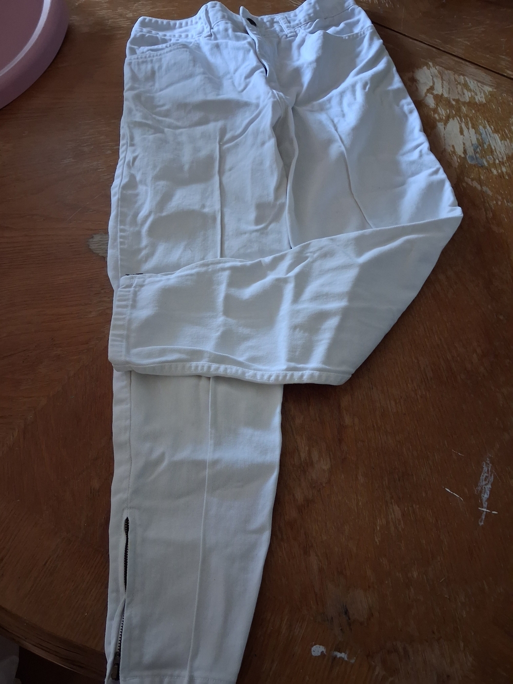 GUESS White Skinny Zip-Hem Women's Pants
